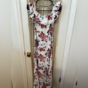 White Floral Maxi Dress